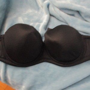 Lane Bryant Cacique Black 40 C 40C strapless bra Great basic item EUC